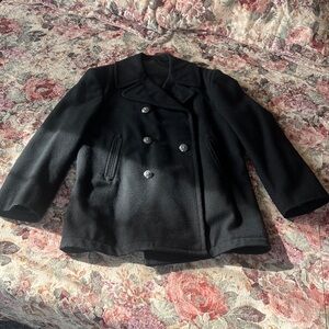 Official Issue Man’s Enlisted Black Double-Breasted Peacoat
